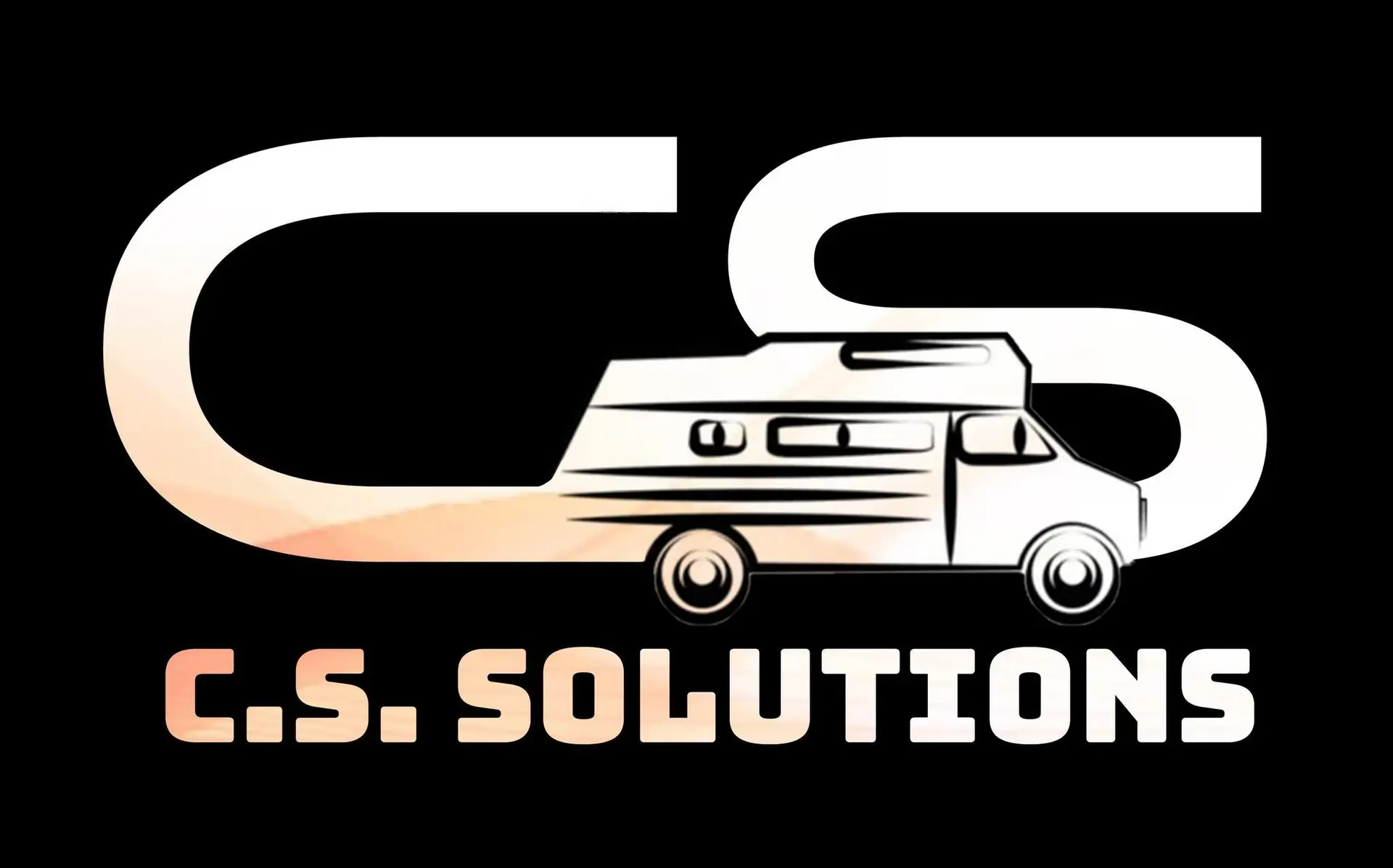 C.S. Solutions LLC logo featuring a stylized service van and the company name.